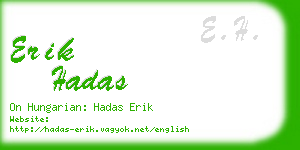 erik hadas business card